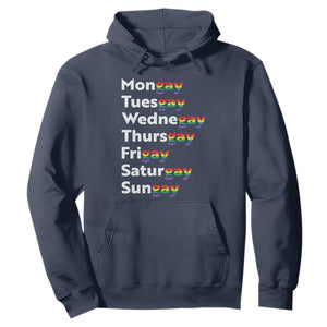 Rainbow Days Of The Week Mongay Tuesgay Hoodie Funny LGBT Pride Month TS12 Navy Print Your Wear