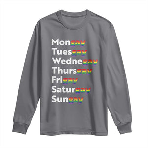 Rainbow Days Of The Week Mongay Tuesgay Long Sleeve Shirt Funny LGBT Pride Month