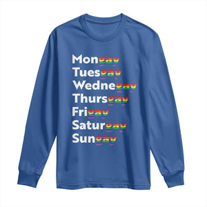 Rainbow Days Of The Week Mongay Tuesgay Long Sleeve Shirt Funny LGBT Pride Month