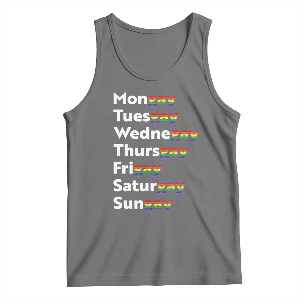 Rainbow Days Of The Week Mongay Tuesgay Tank Top Funny LGBT Pride Month