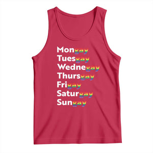 Rainbow Days Of The Week Mongay Tuesgay Tank Top Funny LGBT Pride Month