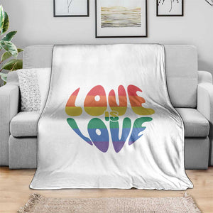 Love Is Love LGBTQ Pride Throw Blanket Rainbow Flag Community TS12 Print Your Wear