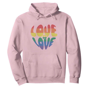 Love Is Love LGBTQ Pride Hoodie Rainbow Flag Community TS12 Light Pink Print Your Wear