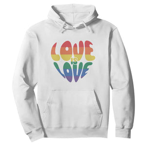 Love Is Love LGBTQ Pride Hoodie Rainbow Flag Community TS12 White Print Your Wear
