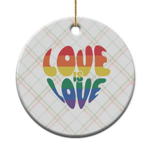 Love Is Love LGBTQ Pride Ceramic Ornament Rainbow Flag Community TS12 1pc Christmas Plaid Print Your Wear