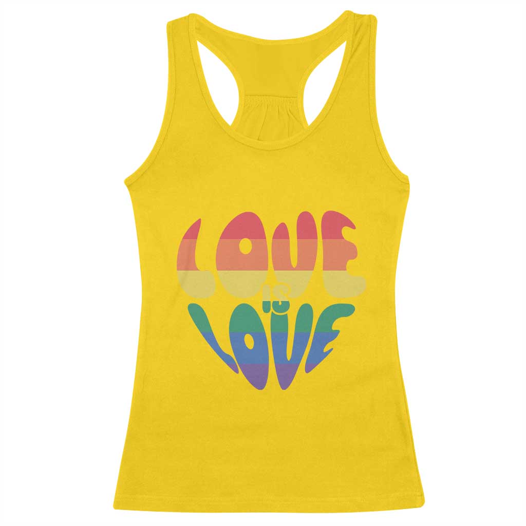 Love Is Love LGBTQ Pride Racerback Tank Top Rainbow Flag Community TS12 Daisy Print Your Wear