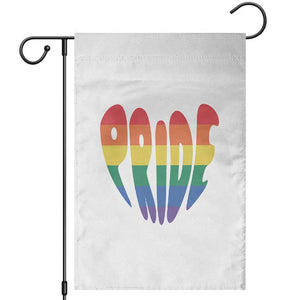 Rainbow Heart Pride Garden Flag LGBTQ Support Graphic TS12 White Print Your Wear
