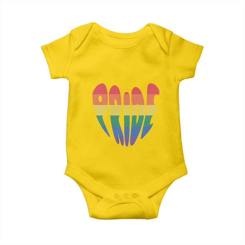 Rainbow Heart Pride Baby Onesie LGBTQ Support Graphic TS12 Daisy Print Your Wear