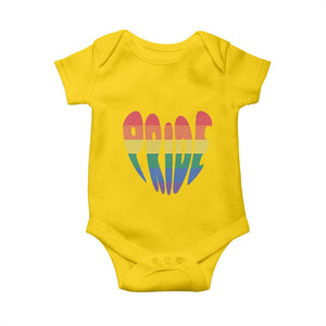 Rainbow Heart Pride Baby Onesie LGBTQ Support Graphic TS12 Daisy Print Your Wear