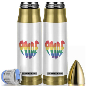 Rainbow Heart Pride Bullet Tumbler LGBTQ Support Graphic TS12 White Print Your Wear