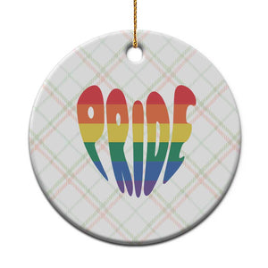 Rainbow Heart Pride Ceramic Ornament LGBTQ Support Graphic TS12 1pc Christmas Plaid Print Your Wear