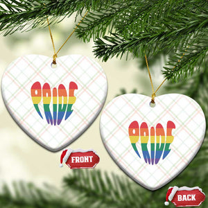 Rainbow Heart Pride Ceramic Ornament LGBTQ Support Graphic TS12 Print Your Wear