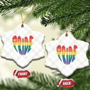 Rainbow Heart Pride Ceramic Ornament LGBTQ Support Graphic TS12 Print Your Wear