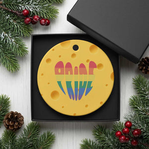 Rainbow Heart Pride Ceramic Ornament LGBTQ Support Graphic TS12 1pc Yellow Cheese Print Your Wear