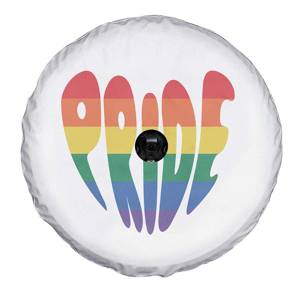 Rainbow Heart Pride Spare Tire Cover LGBTQ Support Graphic TS12 Print Your Wear
