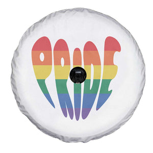 Rainbow Heart Pride Spare Tire Cover LGBTQ Support Graphic TS12 Print Your Wear