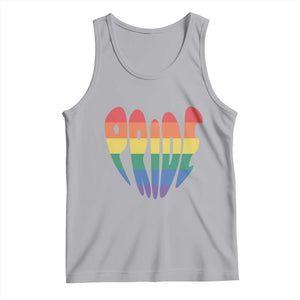 Rainbow Heart Pride Tank Top LGBTQ Support Graphic TS12 Athletic Heather Print Your Wear