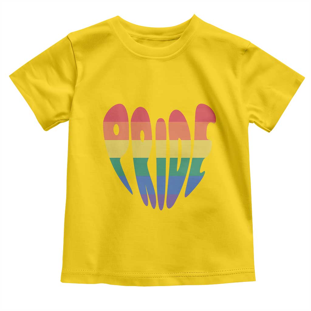 Rainbow Heart Pride Toddler T Shirt LGBTQ Support Graphic TS12 Daisy Print Your Wear