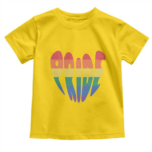 Rainbow Heart Pride Toddler T Shirt LGBTQ Support Graphic TS12 Daisy Print Your Wear