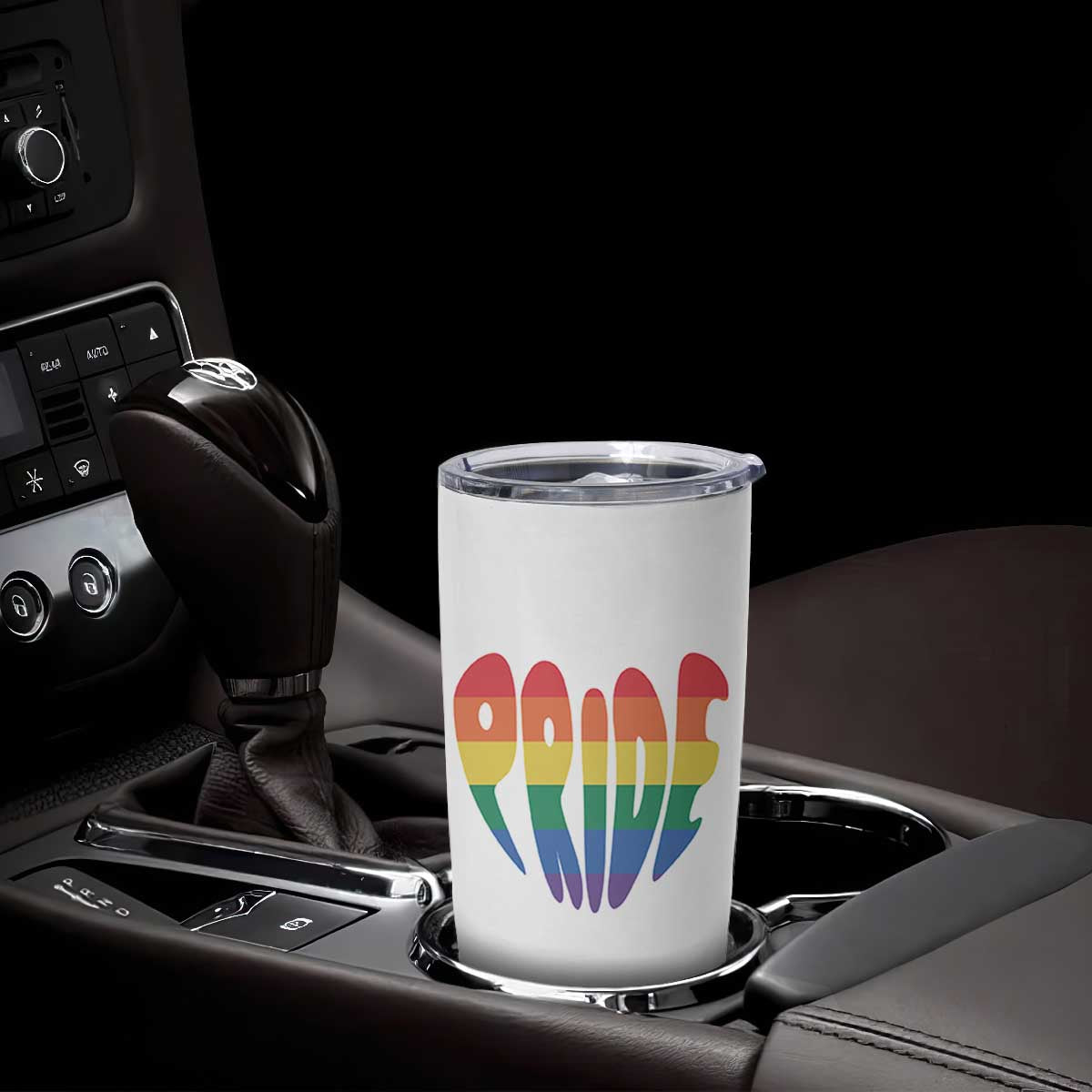 Rainbow Heart Pride Tumbler Cup LGBTQ Support Graphic TS12 Print Your Wear