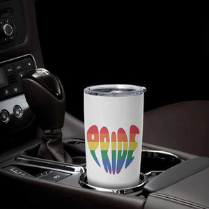 Rainbow Heart Pride Tumbler Cup LGBTQ Support Graphic TS12 Print Your Wear