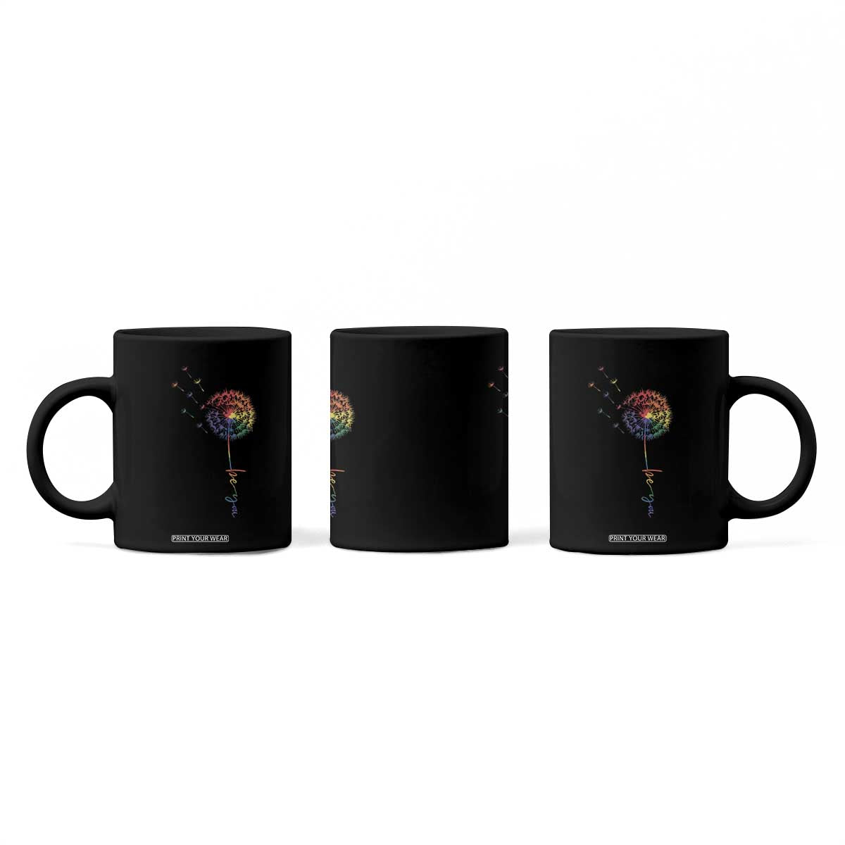 Be You LGBT Rainbow Dandelion Coffee Mug Pride Month Support TS12 Print Your Wear