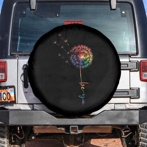Be You LGBT Rainbow Dandelion Spare Tire Cover Pride Month Support TS12 No hole Black Print Your Wear