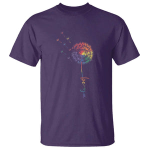Be You LGBT Rainbow Dandelion T Shirt Pride Month Support TS12 Purple Print Your Wear