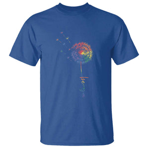 Be You LGBT Rainbow Dandelion T Shirt Pride Month Support TS12 Royal Blue Print Your Wear