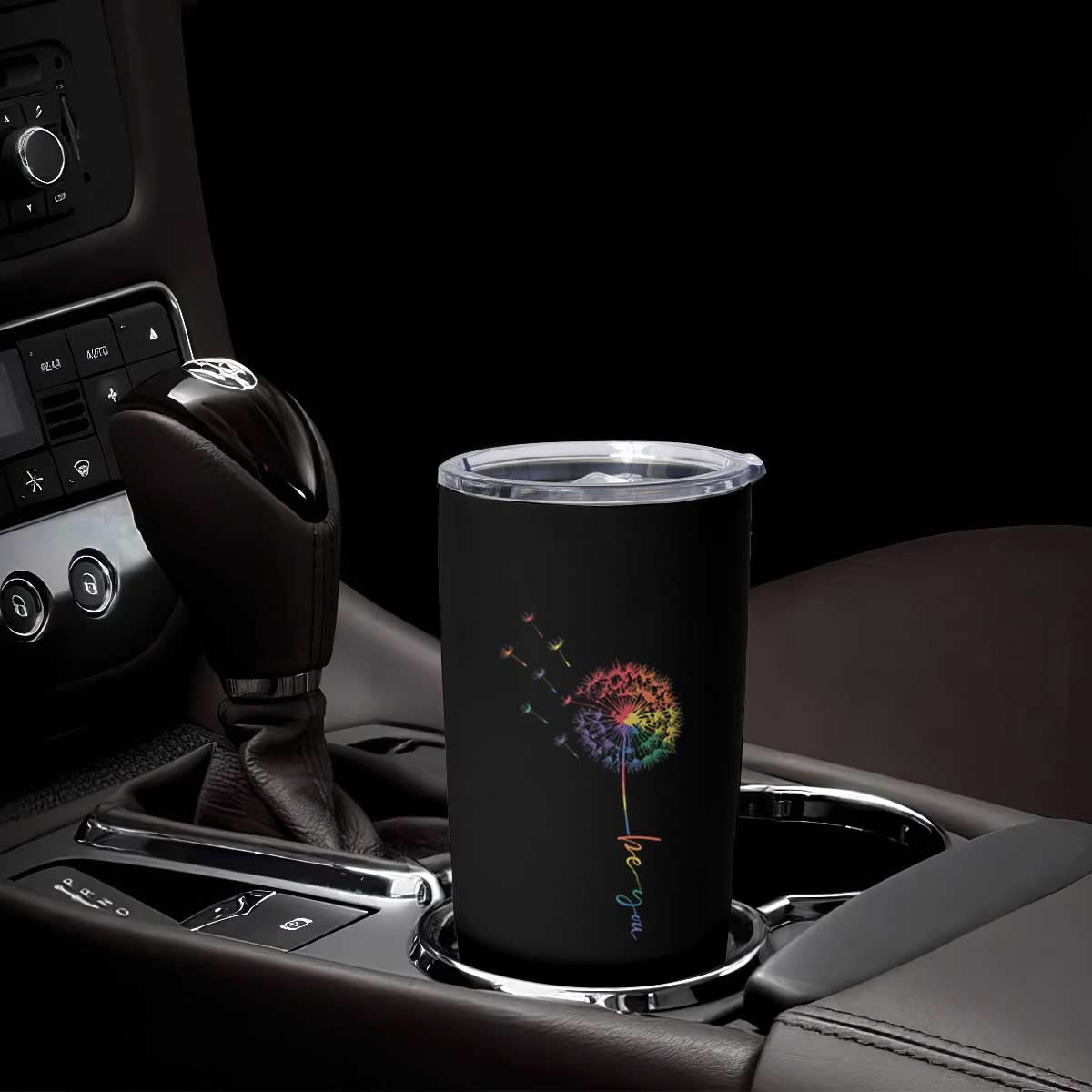 Be You LGBT Rainbow Dandelion Tumbler Cup Pride Month Support TS12 Print Your Wear