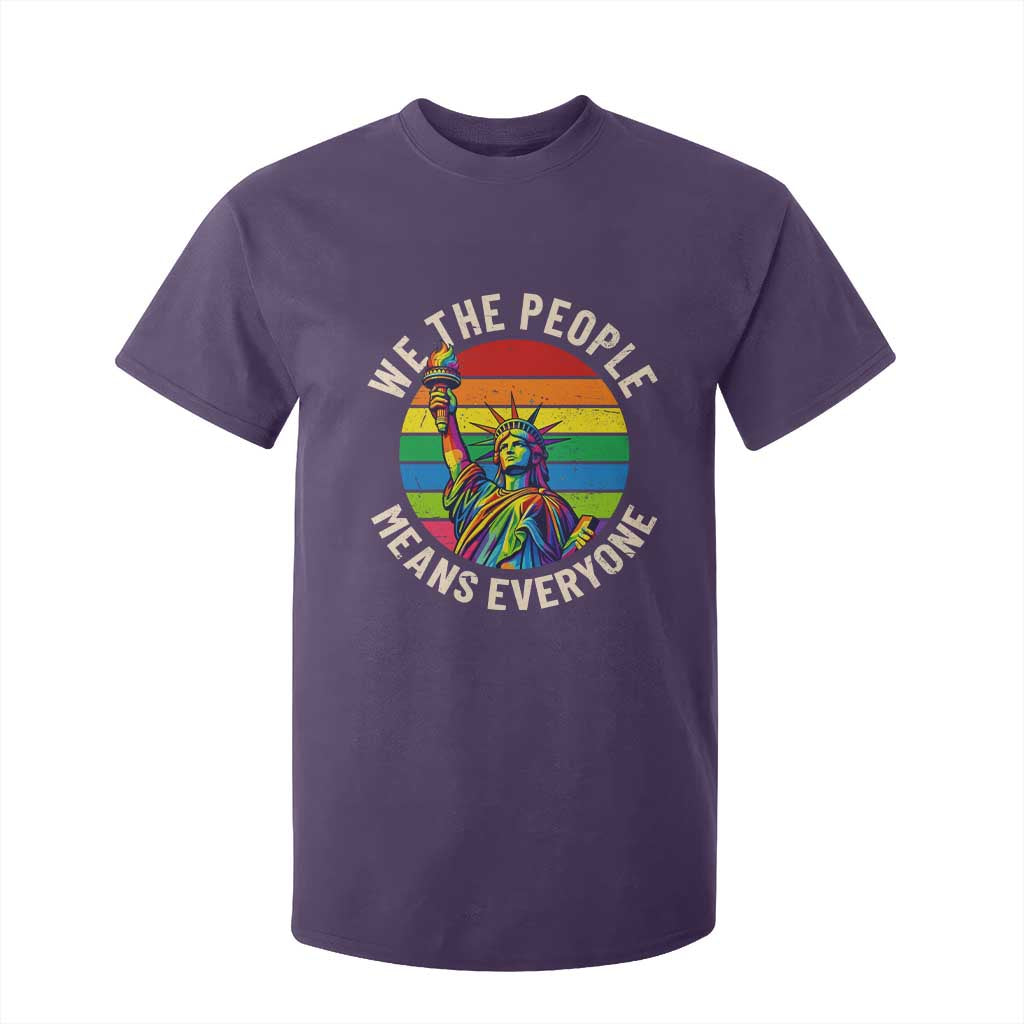 Rainbow Statue Of Liberty LGBTQ Pride T Shirt For Kid We The People Means Everyone