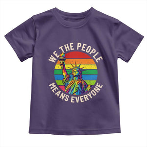Rainbow Statue Of Liberty LGBTQ Pride Toddler T Shirt We The People Means Everyone TS12 Purple Print Your Wear