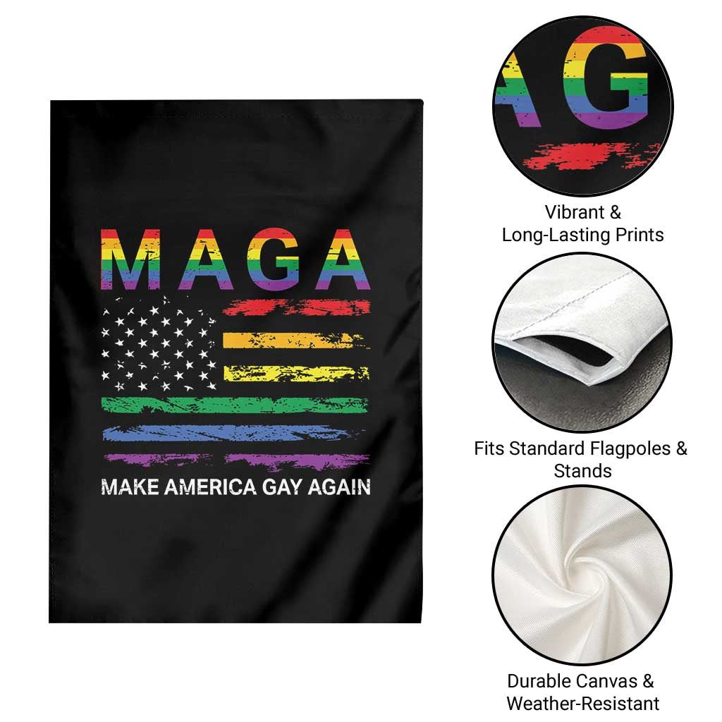 Make America Gay Again LGBTQ Pride Garden Flag Funny Political Pride Graphic TS12 Print Your Wear