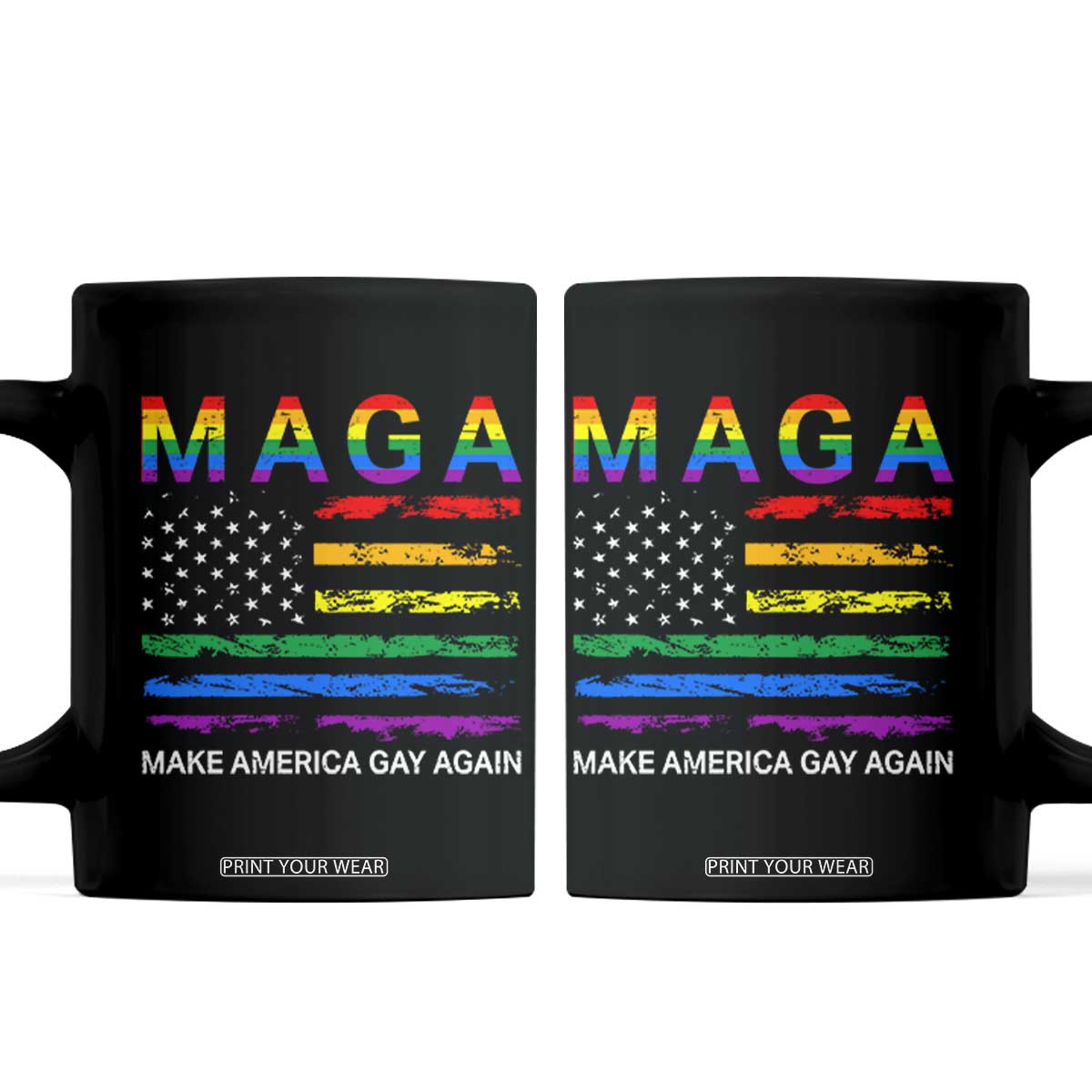 Make America Gay Again LGBTQ Pride Coffee Mug Funny Political Pride Graphic