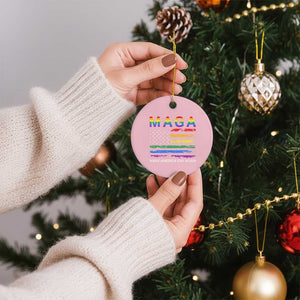 Make America Gay Again LGBTQ Pride Ceramic Ornament Funny Political Pride Graphic
