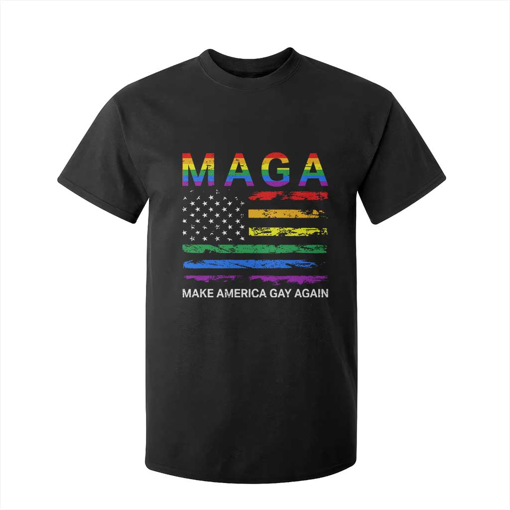 Make America Gay Again LGBTQ Pride T Shirt For Kid Funny Political Pride Graphic