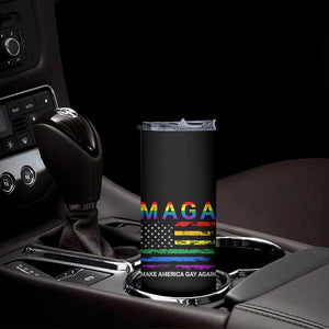 Make America Gay Again LGBTQ Pride Skinny Tumbler Funny Political Pride Graphic TS12 Print Your Wear