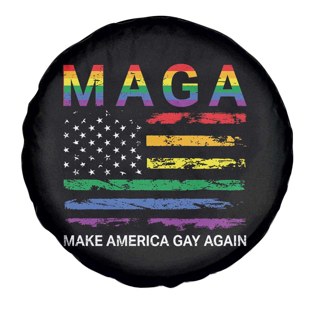 Make America Gay Again LGBTQ Pride Spare Tire Cover Funny Political Pride Graphic TS12 Print Your Wear