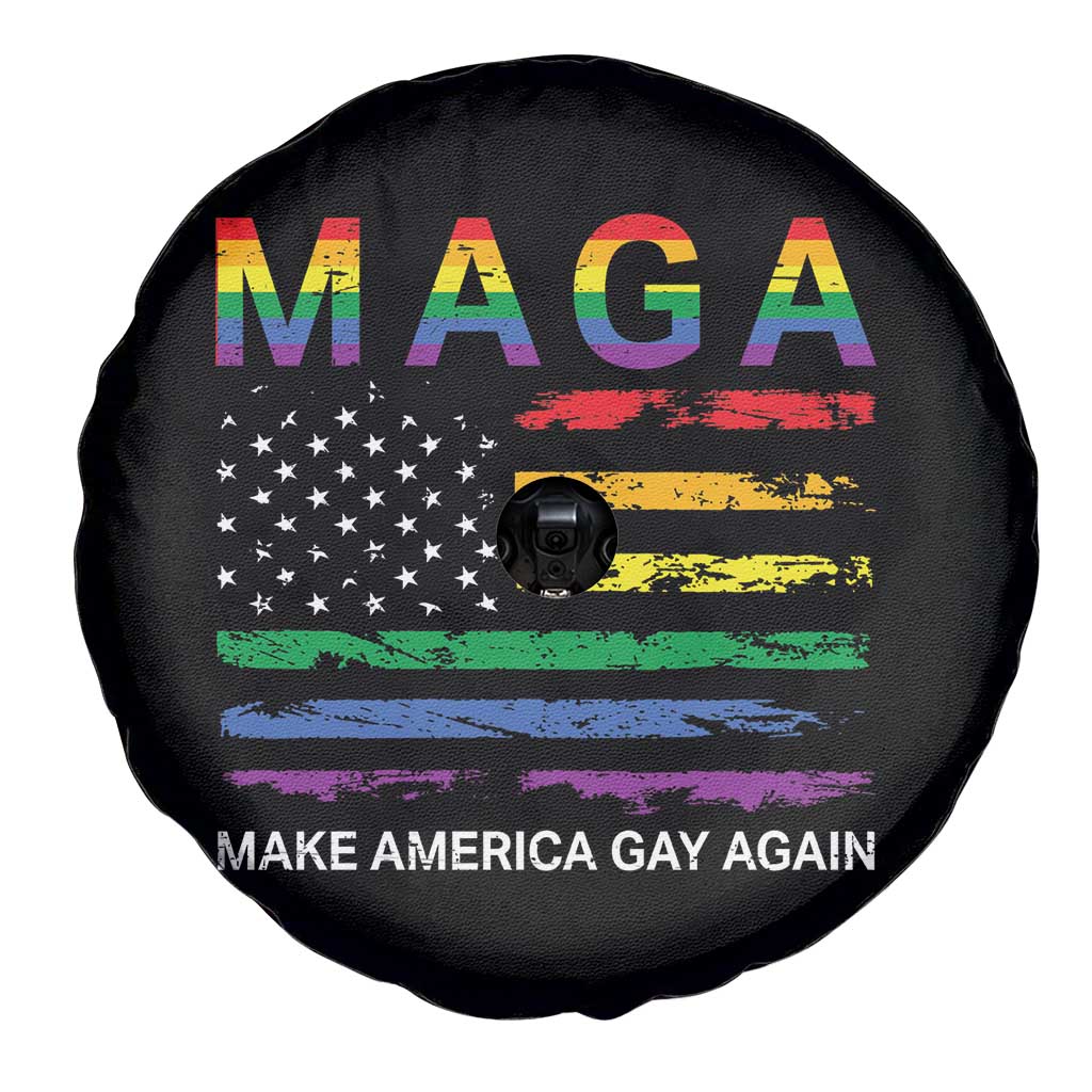 Make America Gay Again LGBTQ Pride Spare Tire Cover Funny Political Pride Graphic TS12 Print Your Wear