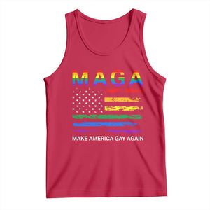 Make America Gay Again LGBTQ Pride Tank Top Funny Political Pride Graphic TS12 Red Print Your Wear