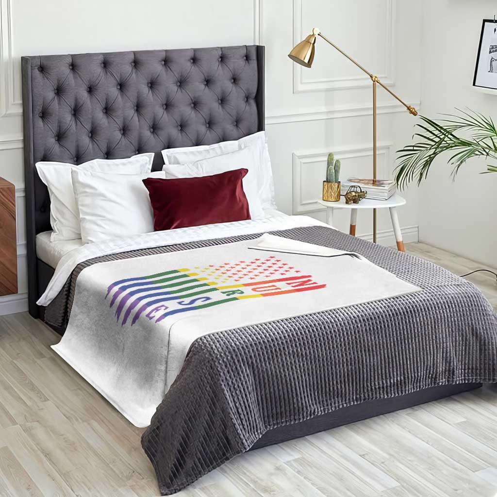 Rainbow RN Ally Pride Month Throw Blanket LGBTQ Healthcare Worker TS12 Print Your Wear
