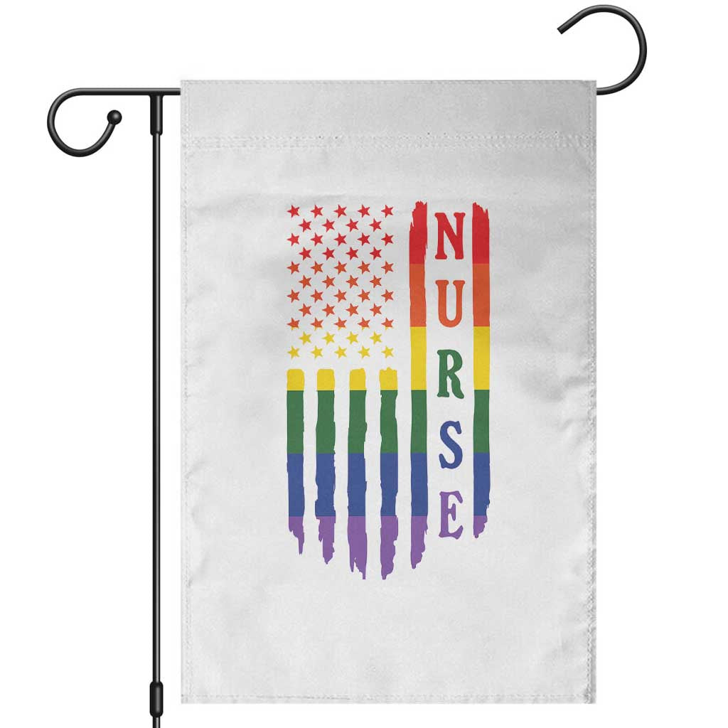 Rainbow RN Ally Pride Month Garden Flag LGBTQ Healthcare Worker TS12 White Print Your Wear