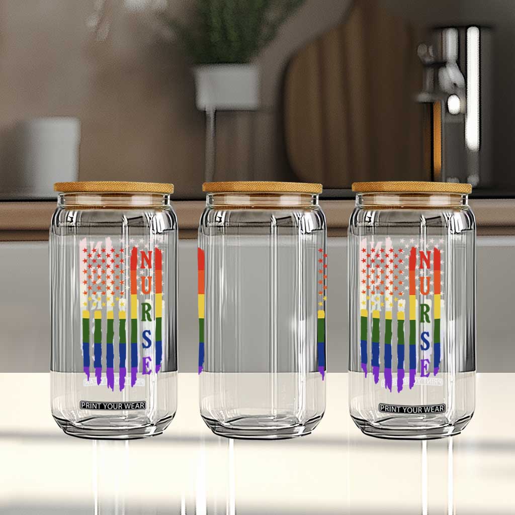 Rainbow RN Ally Pride Month Glass Can LGBTQ Healthcare Worker TS12 Print Your Wear