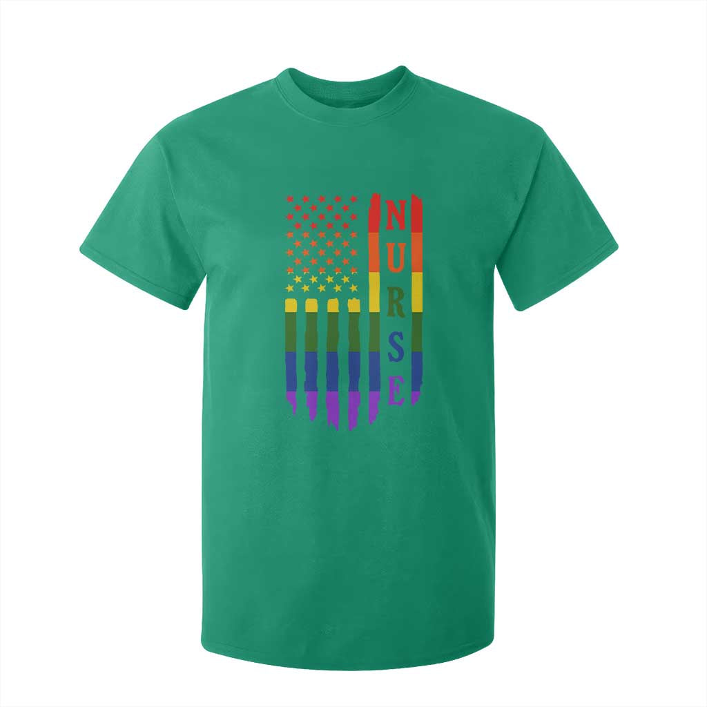 Rainbow RN Ally Pride Month T Shirt For Kid LGBTQ Healthcare Worker TS12 Irish Green Print Your Wear