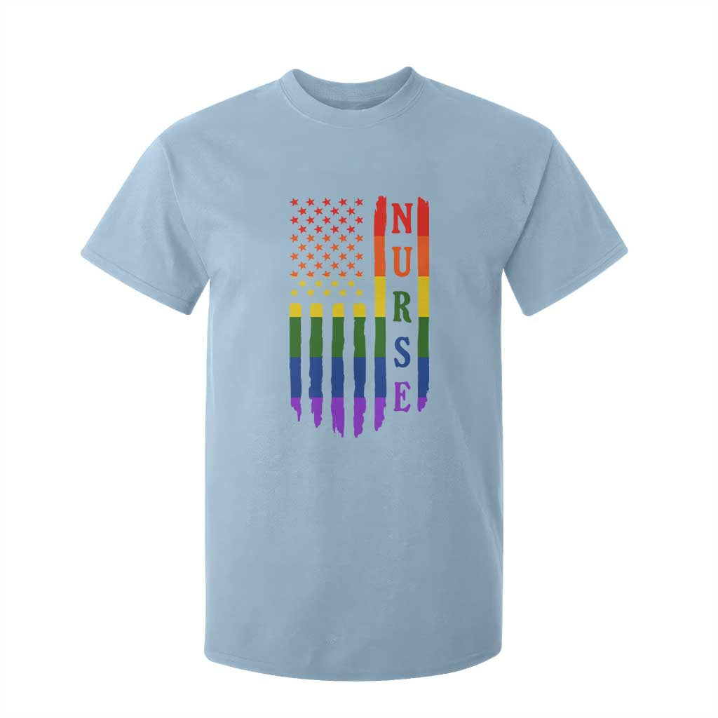 Rainbow RN Ally Pride Month T Shirt For Kid LGBTQ Healthcare Worker TS12 Light Blue Print Your Wear