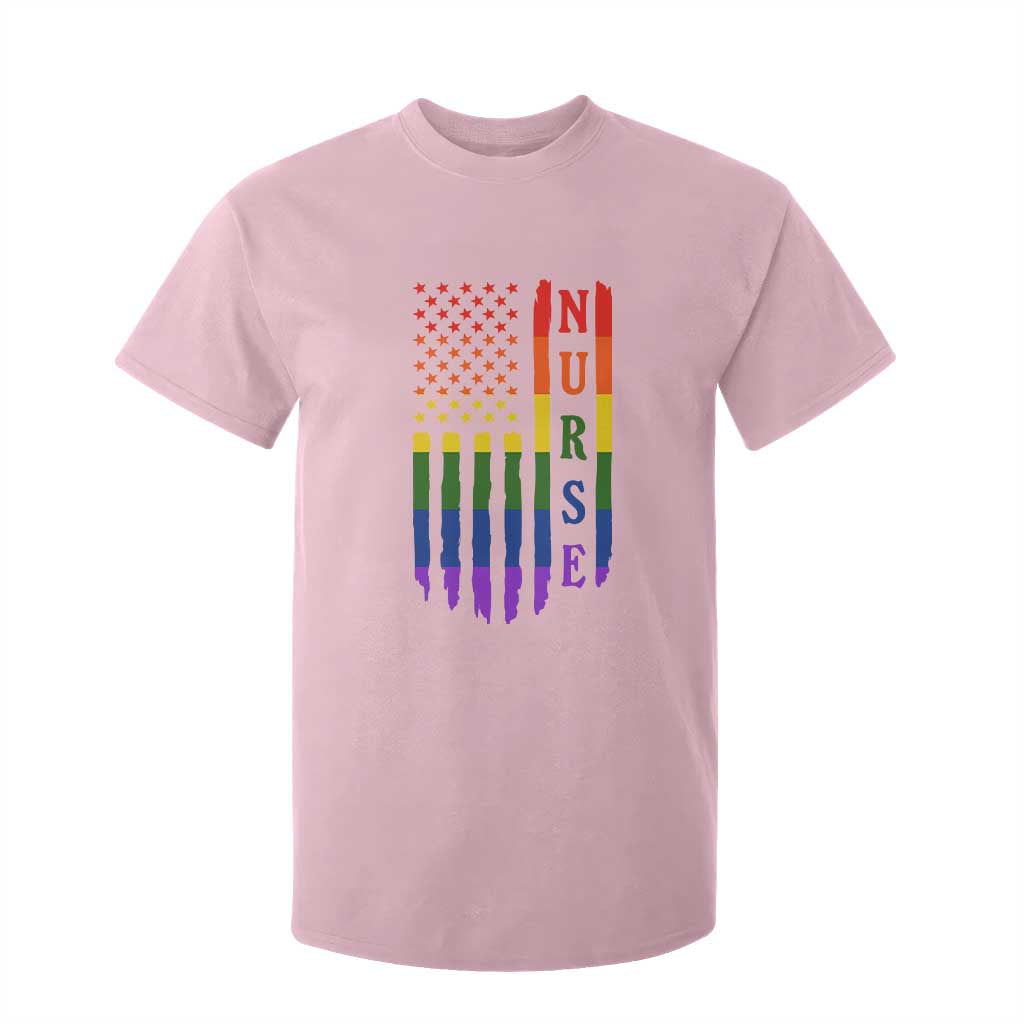 Rainbow RN Ally Pride Month T Shirt For Kid LGBTQ Healthcare Worker TS12 Light Pink Print Your Wear