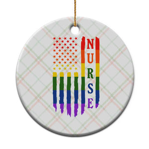 Rainbow RN Ally Pride Month Ceramic Ornament LGBTQ Healthcare Worker TS12 1pc Christmas Plaid Print Your Wear