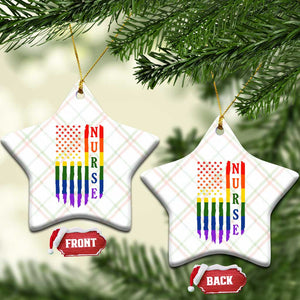 Rainbow RN Ally Pride Month Ceramic Ornament LGBTQ Healthcare Worker TS12 Print Your Wear