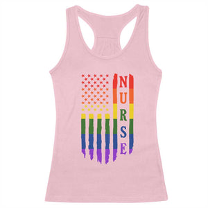 Rainbow RN Ally Pride Month Racerback Tank Top LGBTQ Healthcare Worker TS12 Light Pink Print Your Wear