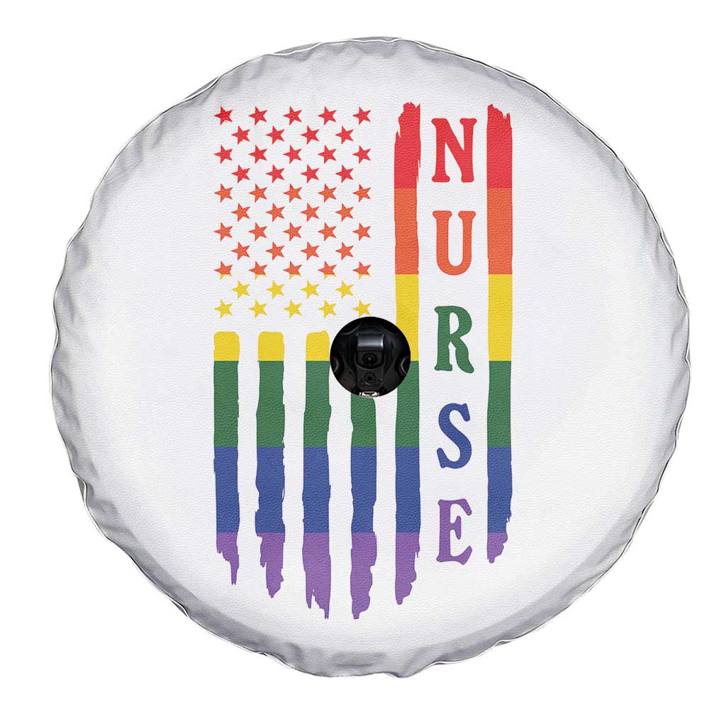 Rainbow RN Ally Pride Month Spare Tire Cover LGBTQ Healthcare Worker TS12 Print Your Wear